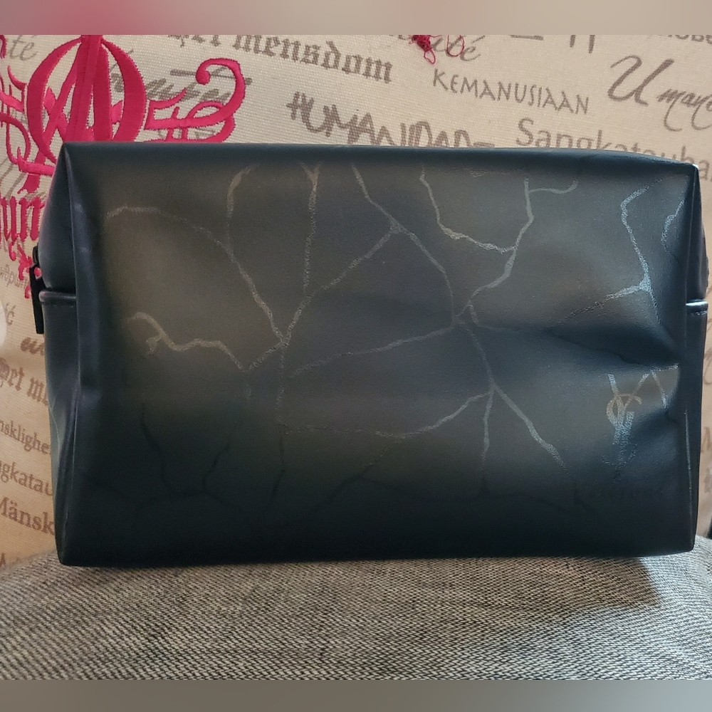 COPY - YSL Black Makeup Bag-Marble Pattern